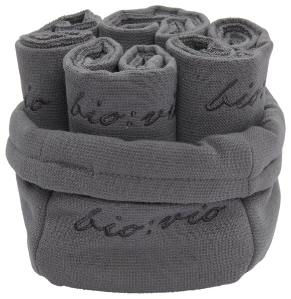 SADA UTERÁKOV NA TVÁR, 30/30 cm, antracitová Bio:Vio - Kúpeľňový textil