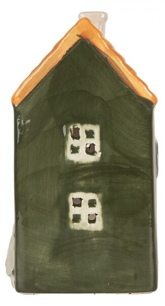 Keramický domček na čajovú sviečku Lamont - 9*8*15 cm - Clayre & Eef
