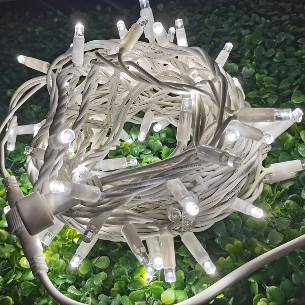 Vianočné svetielka LED záclona FLASH studená biela 300 LED