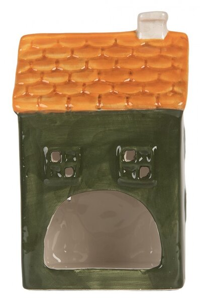 Keramický domček na čajovú sviečku Lamont - 9*8*15 cm - Clayre & Eef