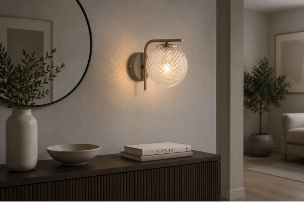 Brilagi - Nástenná lampa STELLA 1xE27/60W/230V béžová/zlatá