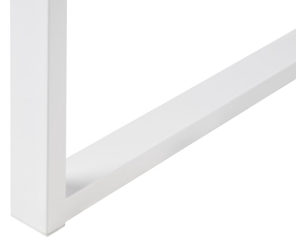 Písací stôl biely drevotrieska 120 x 60 cm so zásuvkami minimalistický dizajn domáca kancelária