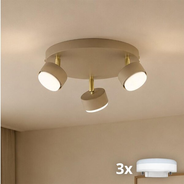 Brilagi - LED Bodové svietidlo MONO 3xGX53/30W/230V béžová/zlatá