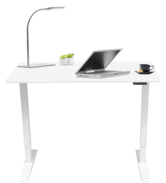 PÍSACÍ STÔL, biela, 120/60/75-120 cm Carryhome - Kancelárske stoly