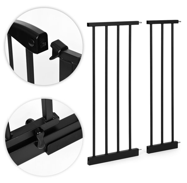 ECOTOYS Bezpečnostná zábrana 74-132 cm na schody a dvere - čierna ECOTOYS