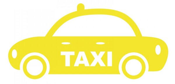 Taxi - samolepky na zeď autíčka žltá