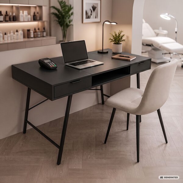 Ak furniture Písací stôl Arden 120 cm čierny