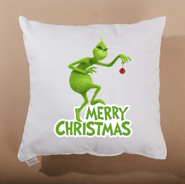 Vianočný vankúš Grinch a Vianoce 40x40 cm EMI