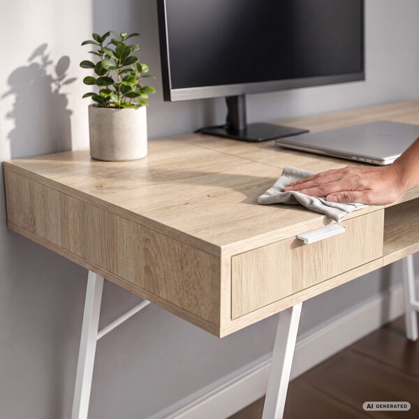 Ak furniture Písací stôl Arden 120 cm biely/dub Sonoma