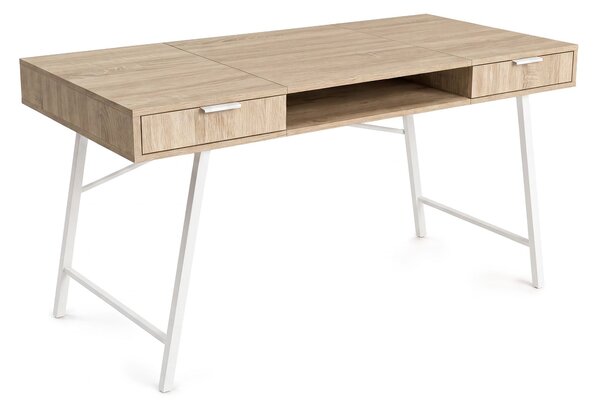 Ak furniture Písací stôl Arden 120 cm biely/dub Sonoma