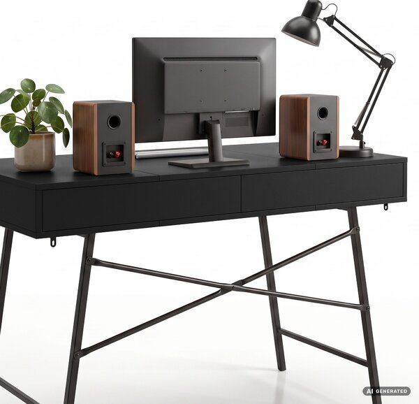 Ak furniture Písací stôl Arden 120 cm čierny