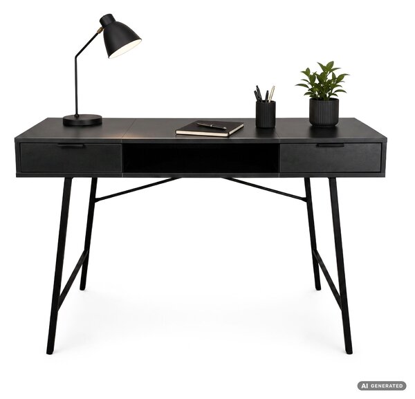 Ak furniture Písací stôl Arden 120 cm čierny
