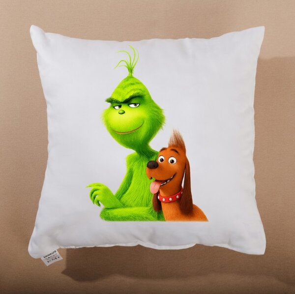 Vianočný vankúš Grinch a Max 40x40 cm EMI
