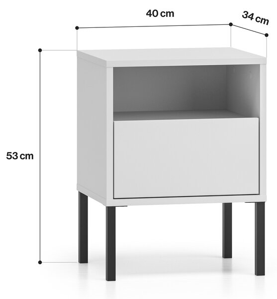 Nočný stolík Harmona 40 cm - kašmírová