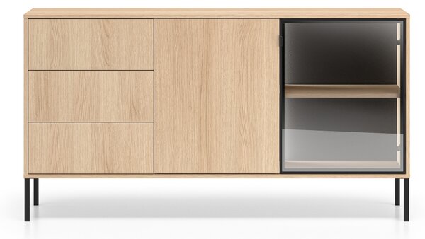 Komoda Harmona 160 cm s osvetlením - dub lindberg