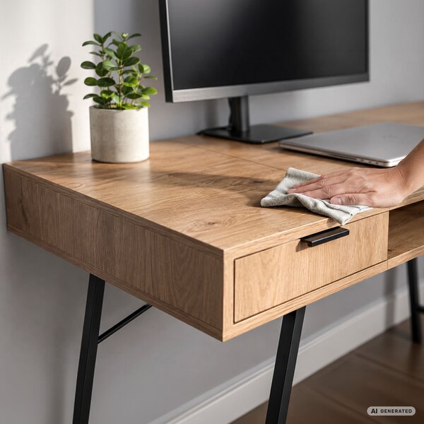 Ak furniture Písací stôl Arden 120 cm čierny/dub Artisan