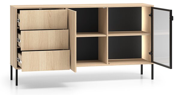 Komoda Harmona 160 cm s osvetlením - dub lindberg