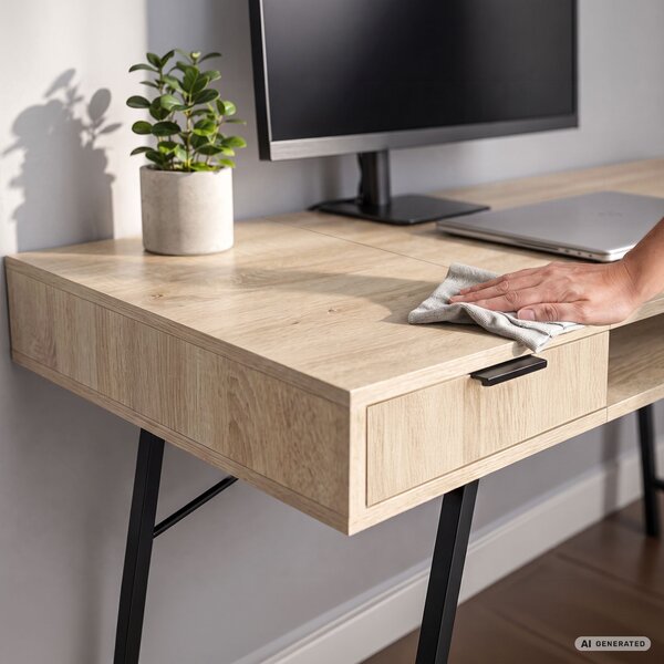 Ak furniture Písací stôl Arden 120 cm čierny/dub Sonoma