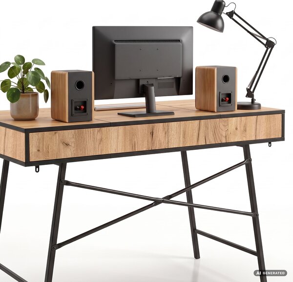 Ak furniture Písací stôl Arden 120 cm dub Craft/čierny