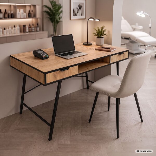 Ak furniture Písací stôl Arden 120 cm dub Craft/čierny