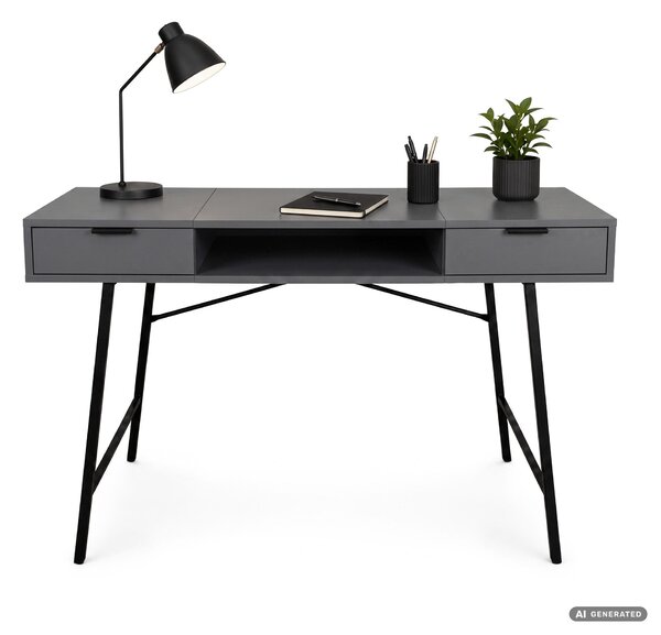 Ak furniture Písací stôl Arden 120 cm grafit/čierny