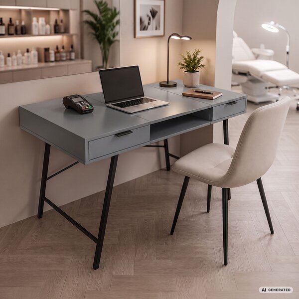 Ak furniture Písací stôl Arden 120 cm grafit/čierny