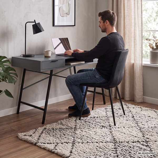 Ak furniture Písací stôl Arden 120 cm grafit/čierny