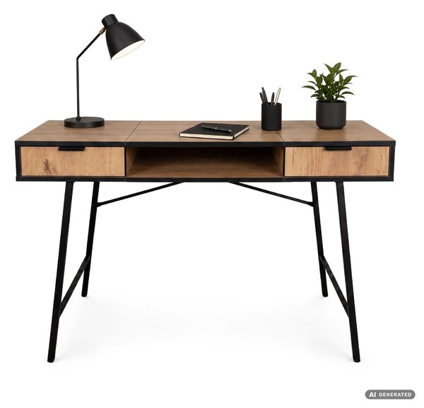 Ak furniture Písací stôl Arden 120 cm dub Craft/čierny