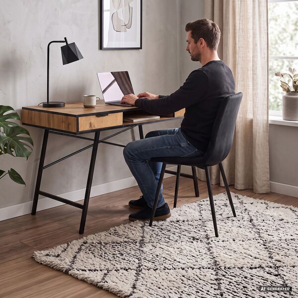 Ak furniture Písací stôl Arden 120 cm dub Craft/čierny
