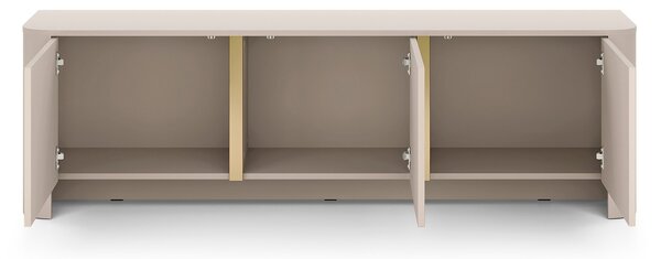 TV stolík Sorrenti 168 cm - kašmírová / zlatá