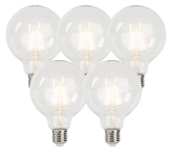 Sada 5 stmievateľných LED žiaroviek E27 G95 5W 470lm 2700K