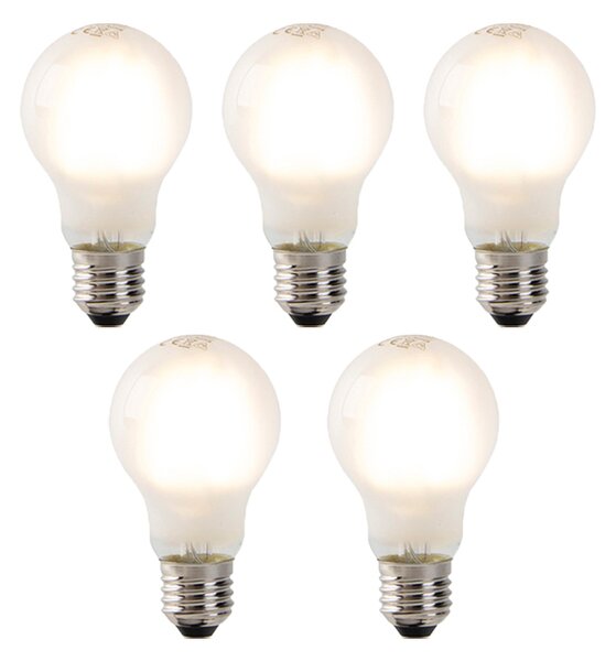 Sada 5 stmievateľných LED žiaroviek E27 s mliečnym sklom 4W 320lm 2700K