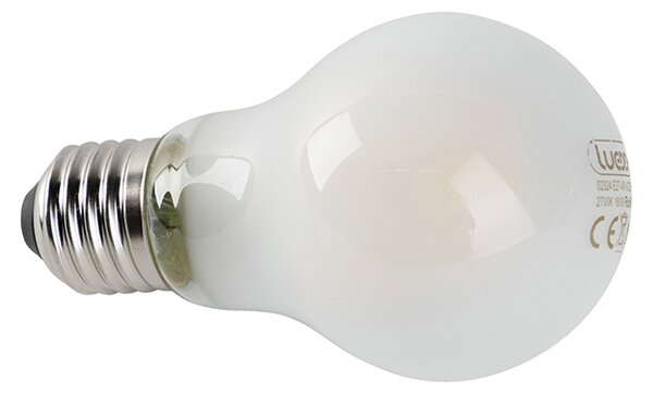 Sada 5 LED žiaroviek E27 Filament A60 matné sklo 4W 450lm 2700K