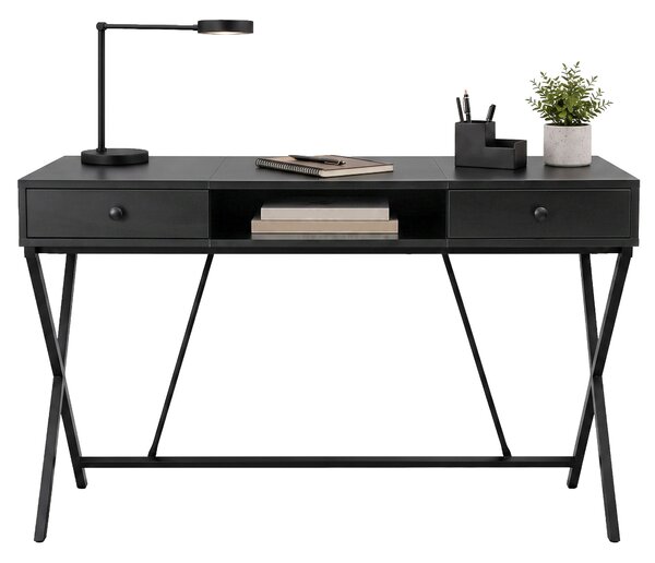 Ak furniture Písací stôl Crossline 120 cm čierny