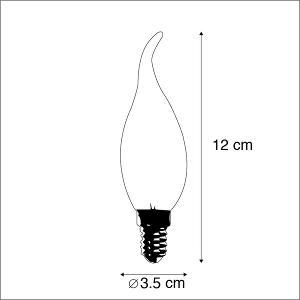 Sada 5 stmievateľných LED vláknových žiaroviek sviečok E14 250lm 2700K