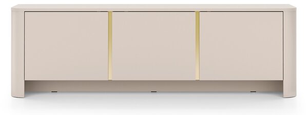 TV stolík Sorrenti 168 cm - kašmírová / zlatá