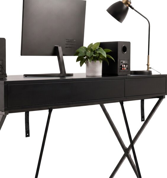 Ak furniture Písací stôl Crossline 120 cm čierny