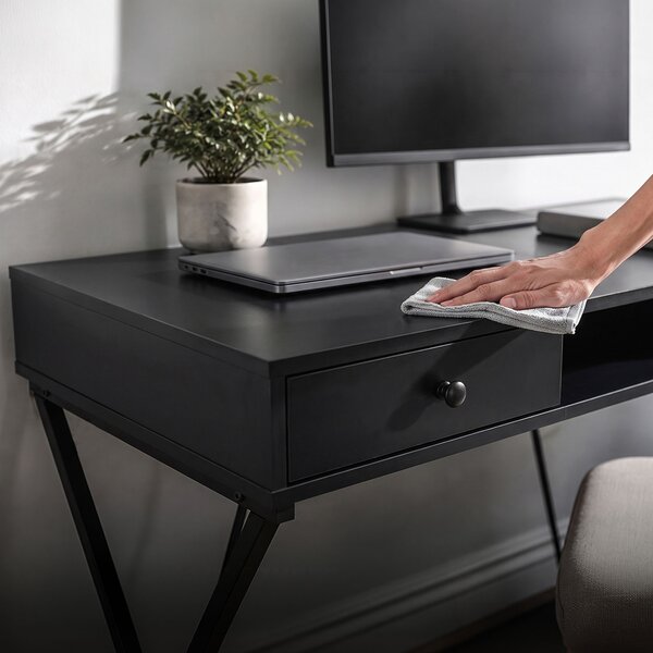 Ak furniture Písací stôl Crossline 120 cm čierny