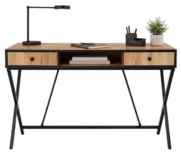Ak furniture Písací stôl Crossline 120 cm čierny/dub Craft