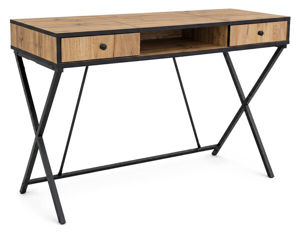 Ak furniture Písací stôl Crossline 120 cm čierny/dub Craft