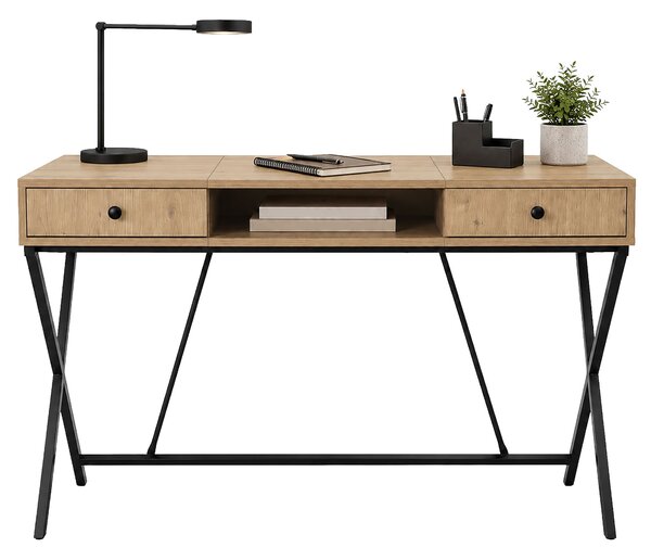 Ak furniture Písací stôl Crossline 120 cm čierny/dub Artisan