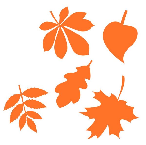Padajúce listy - jesenné nálepky na okná svetlo hnedá