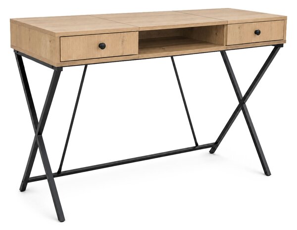 Ak furniture Písací stôl Crossline 120 cm čierny/dub Artisan