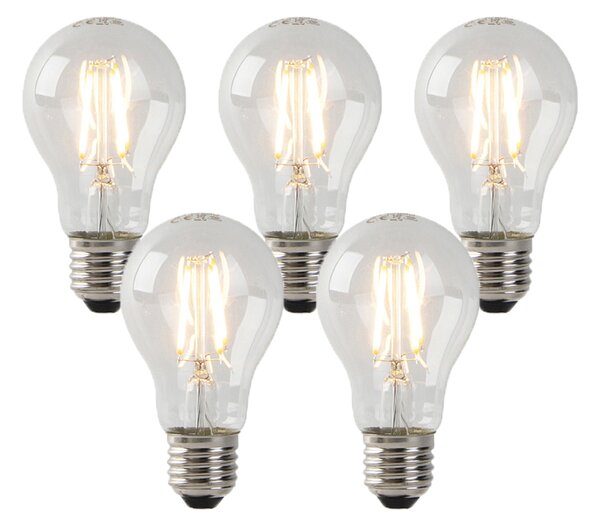 Sada 5 LED žiaroviek E27 číre 3W 250lm 2200K