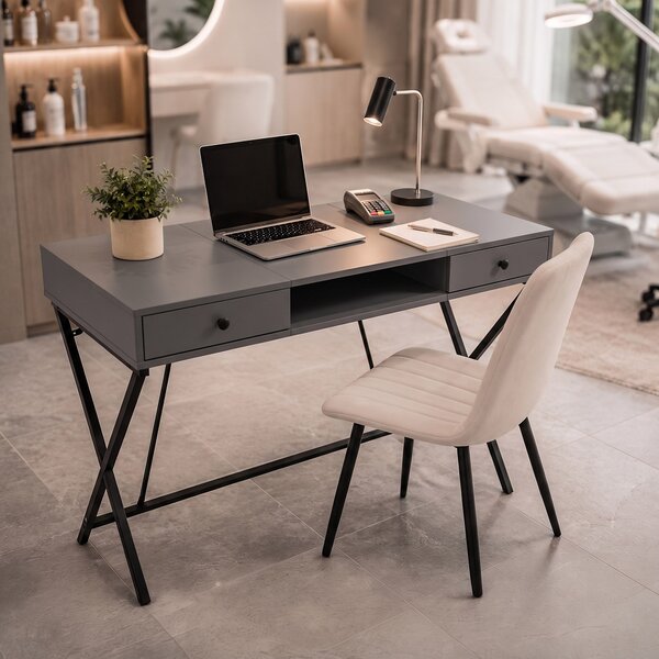 Ak furniture Písací stôl Crossline 120 cm čierny/grafit