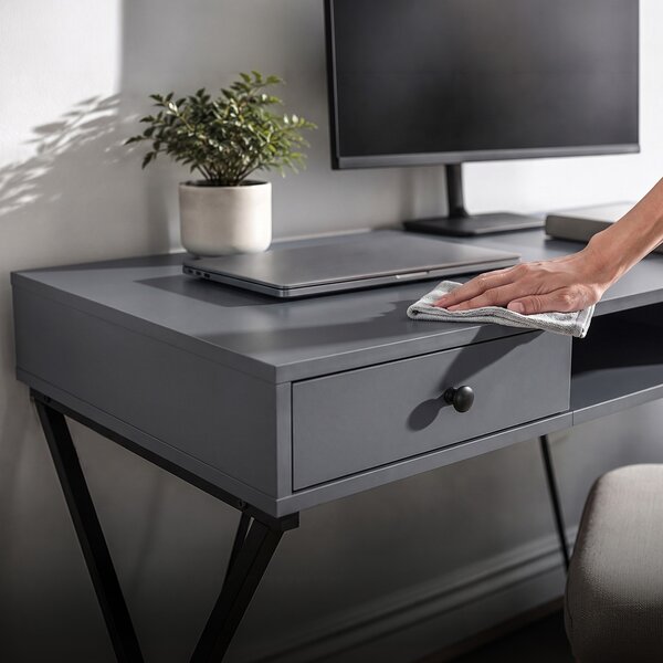Ak furniture Písací stôl Crossline 120 cm čierny/grafit