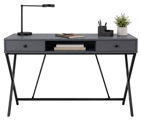 Ak furniture Písací stôl Crossline 120 cm čierny/grafit