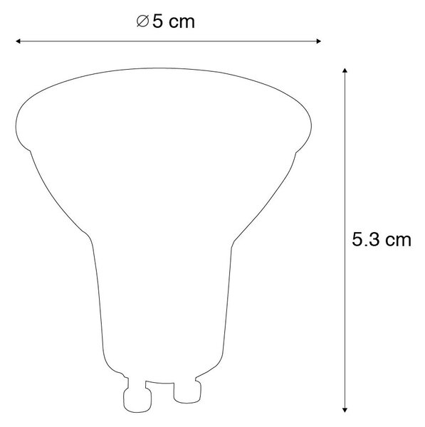 Sada 5 stmievateľných LED žiaroviek GU10 4W 300lm 2700K