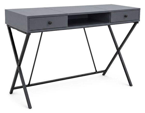 Ak furniture Písací stôl Crossline 120 cm čierny/grafit