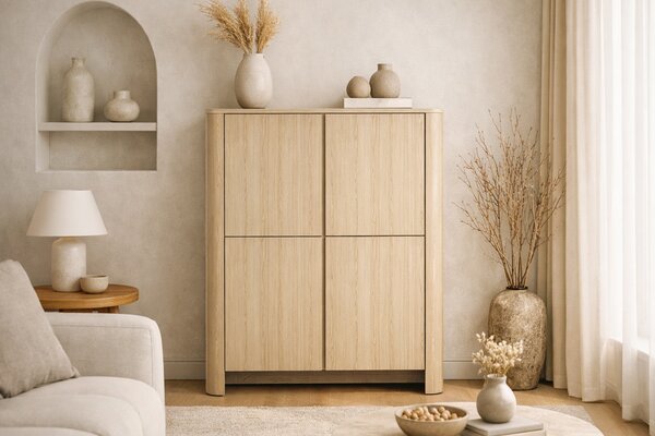 Vysoká komoda Sorrenti 103 cm - dub vicenza